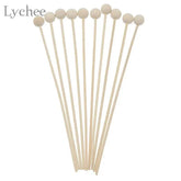 Lychee Life 10pcs Wood Ball For Fragrance Diffuser Aromatherapy Rattan Reed Sticks DIY Home Decoration - NTKSTORE